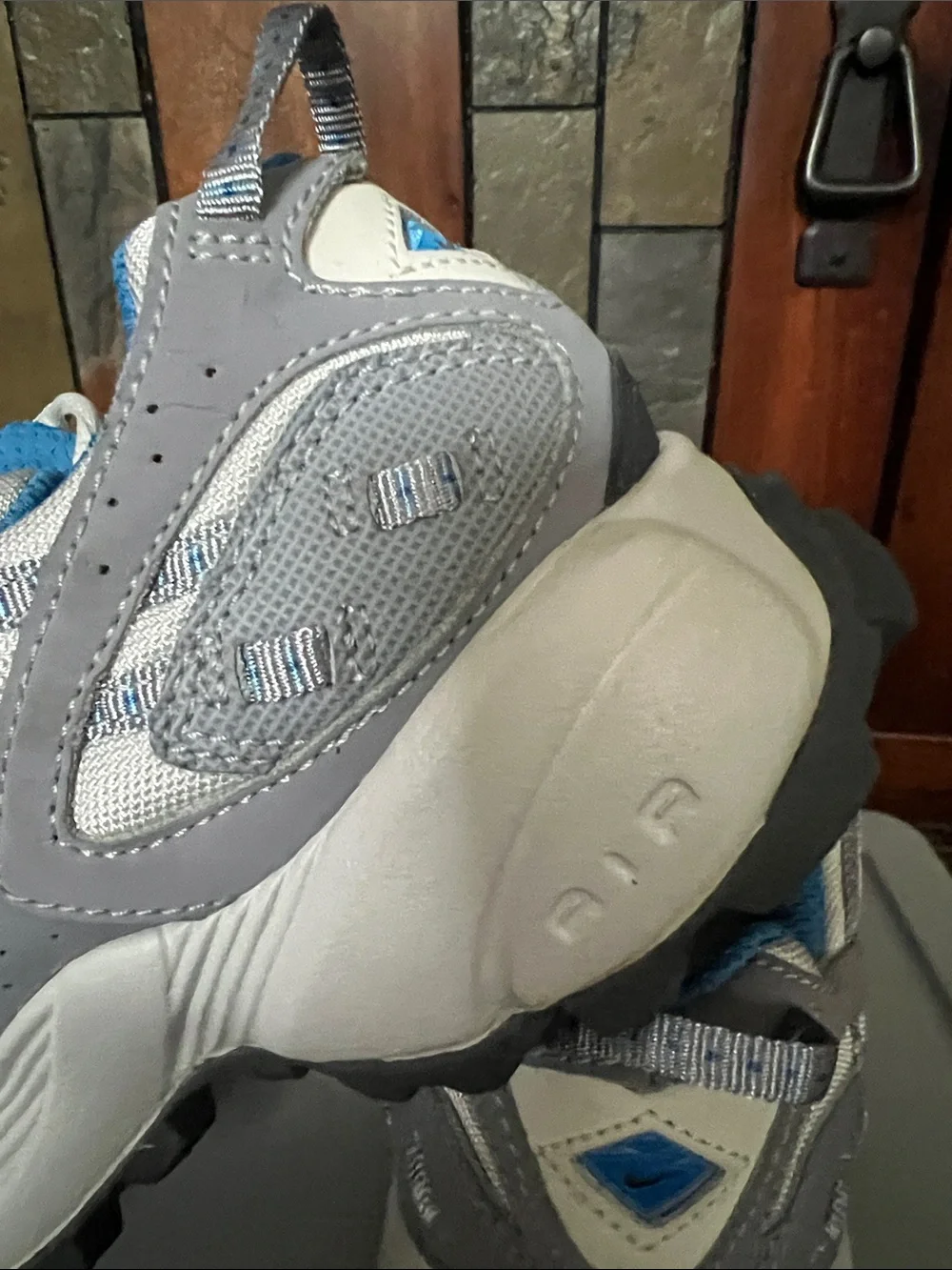 Nike Air Mesh Sneakers in Gray and Blue